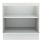Balcão de Cozinha Madesa Agata 80 x 60 cm 2 Portas (Sem Tampo) Branco/Preto