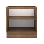 Balcão Madesa Lux 80 cm 2 Portas (Sem Tampo) Rustic/Branco Veludo