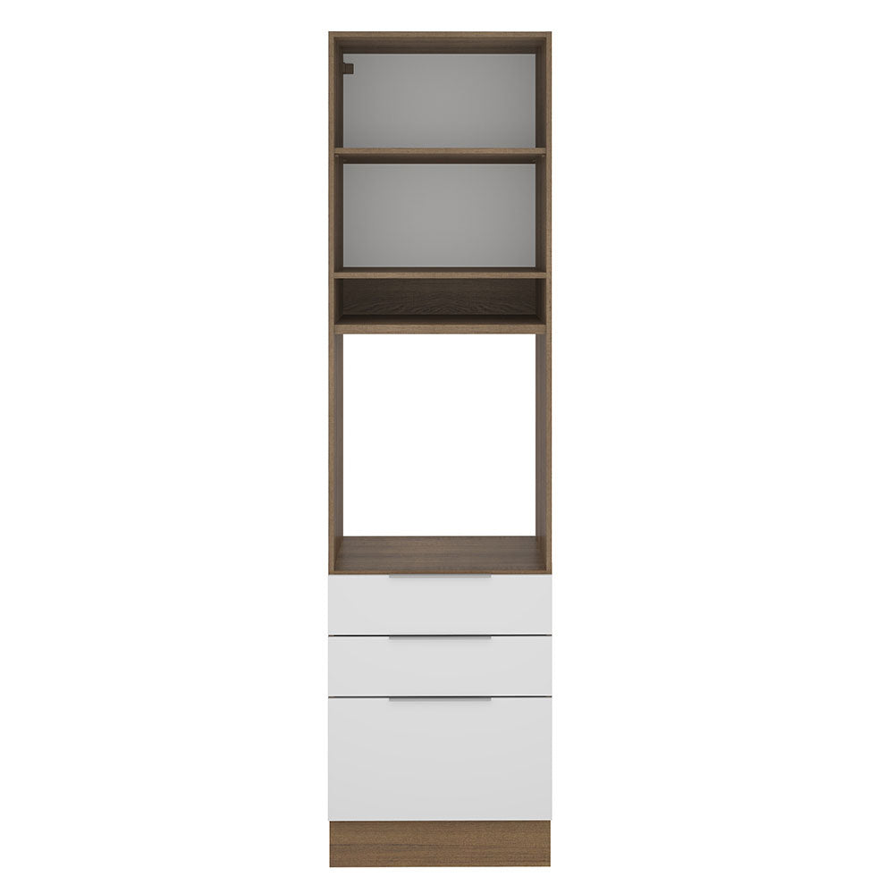 Torre Quente Madesa Stella 60 x 60 cm 1 Porta 3 Gavetas Rustic/Branco