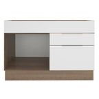 Balcão Gabinete de Pia Madesa Stella 1 Porta e 2 Gavetas (Sem Tampo e Pia) Rustic/Branco
