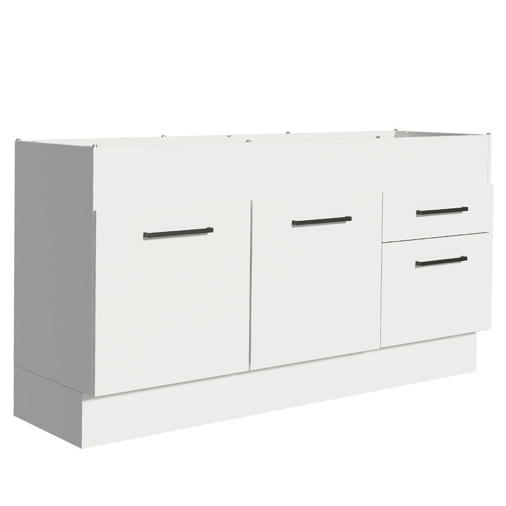 Balcão de Pia Madesa Agata 150 cm 2 Portas e 2 Gavetas (Sem Tampo e Pia) Branco
