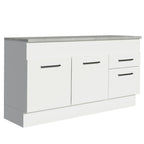 Balcão Madesa Agata 150 cm 2 Portas e 2 Gavetas (Com Tampo) Branco