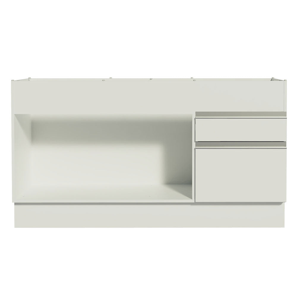Balcão de Pia Madesa Glamy 150 cm 2 Portas e 2 Gavetas (Sem Tampo e Pia) Branco