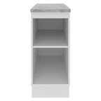 Balcão Madesa Stella 35 cm 1 Porta Branco/Rustic