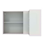 Armário Aéreo de Canto Madesa Glamy 1 Porta para linha de 60 cm de profundidade Branco/Rustic