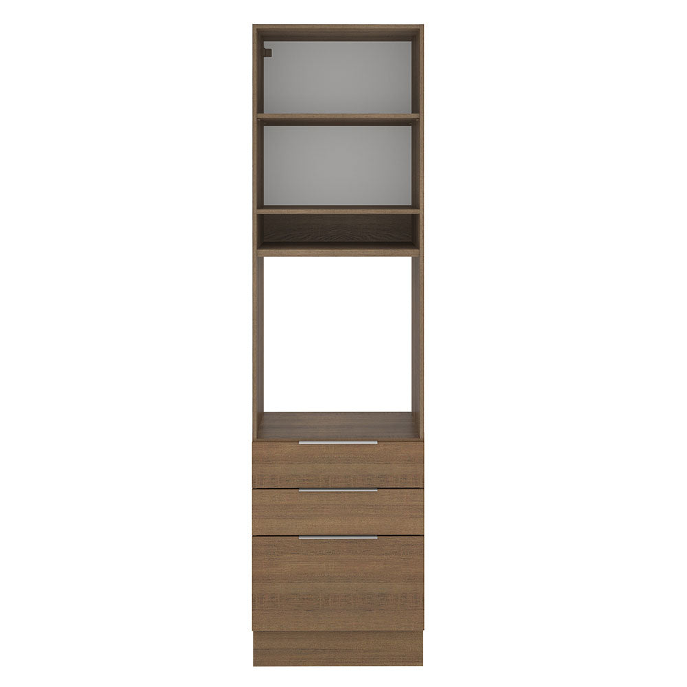 Torre Quente Madesa Stella 60 cm 1 Porta 3 Gavetas Rustic