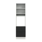 Torre Quente Madesa Agata 60 cm 1 Porta 3 Gavetas Branco/Preto