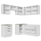 Armário de Cozinha Completa de Canto 399cm Branco Agata Madesa 02