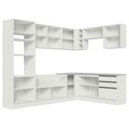 Armário de Cozinha Completa de Canto 479cm Branco Glamy Madesa 01