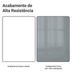 Armário de Cozinha Completa de Canto 416 x 60 cm Branco/Cinza Lux Madesa 01