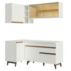 Armário de Cozinha Completa de Canto 262cm Branco Reims Madesa 01