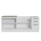 Kit com 2 Balcões de Cozinha Madesa Agata 3 Gavetas 4 Portas (Sem Tampo e Pia) Branco