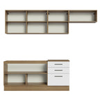 Armário de Cozinha Completa 260cm Rustic Branco Agata Madesa 02
