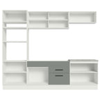 Armário de Cozinha Completa 270cm Branco Cinza Agata Madesa 03