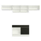 Armário de Cozinha Compacta 280cm Branco/Preto Agata Madesa 01