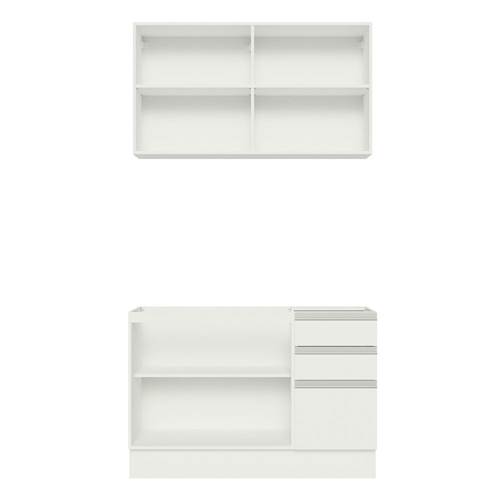 Armário de Cozinha Compacta 120cm Branco Glamy Madesa 03