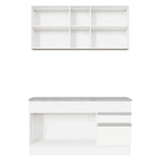Armário de Cozinha Compacta 150cm Branco Glamy Madesa 01