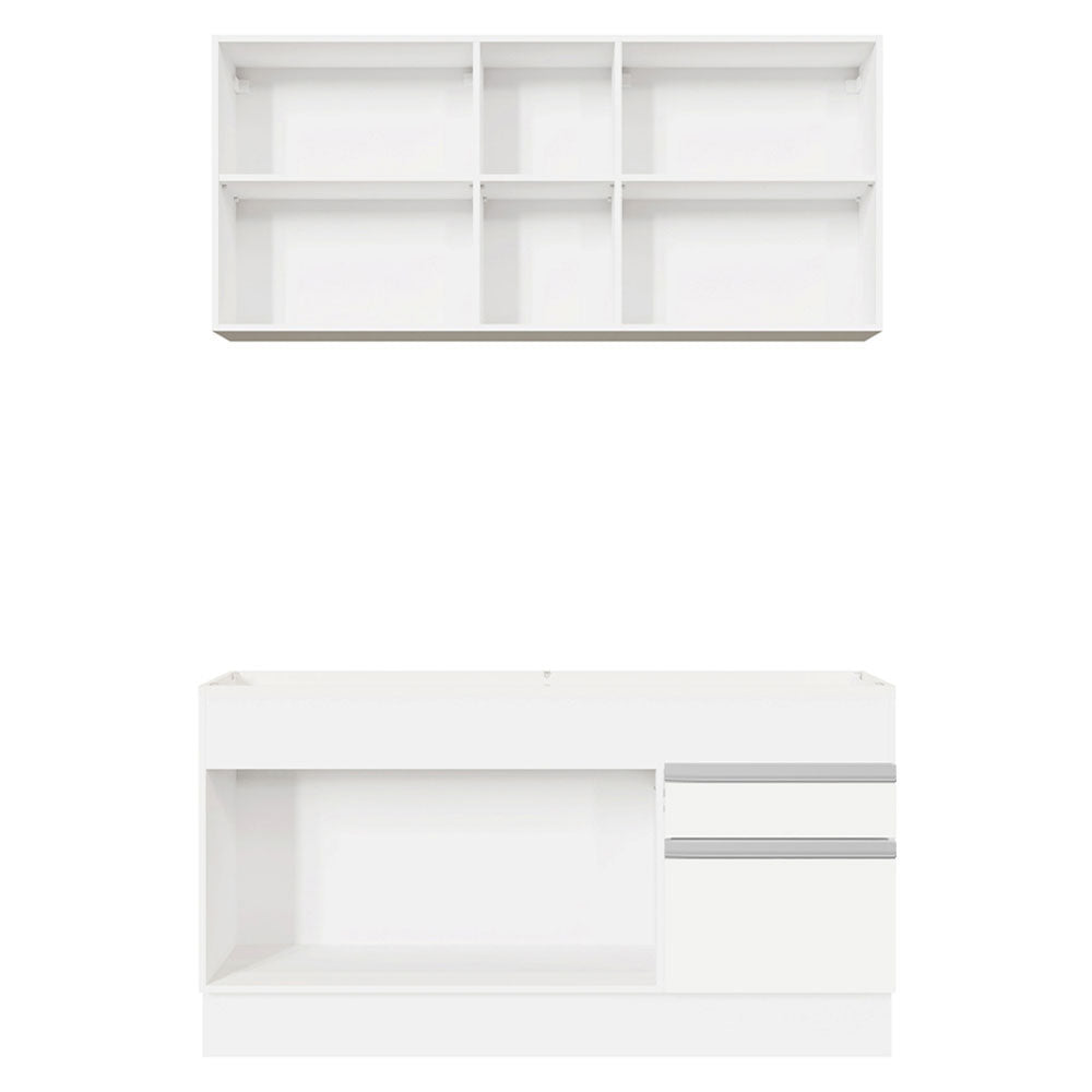 Armário de Cozinha Compacta 150cm Branco Glamy Madesa 02