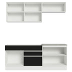 Armário de Cozinha Compacta 200cm Branco/Preto Glamy Madesa 07