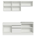 Armário de Cozinha Compacta 200cm Branco/Crema Glamy Madesa 07