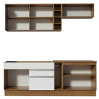 Armário de Cozinha Completa 220cm Rustic/Branco Parma Madesa 02