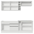 Armário de Cozinha Completa 220cm Branco/Branco/Preto Parma Madesa 03