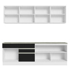Armário de Cozinha Completa 240cm Branco/Preto Glamy Madesa 06