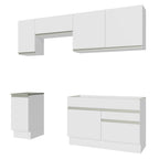 Armário de Cozinha Completa 240cm Branco Glamy Madesa 07