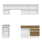 Armário de Cozinha Completa 240cm Branco/Rustic Glamy Madesa 07