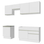 Armário de Cozinha Completa 240cm Branco Glamy Madesa 08