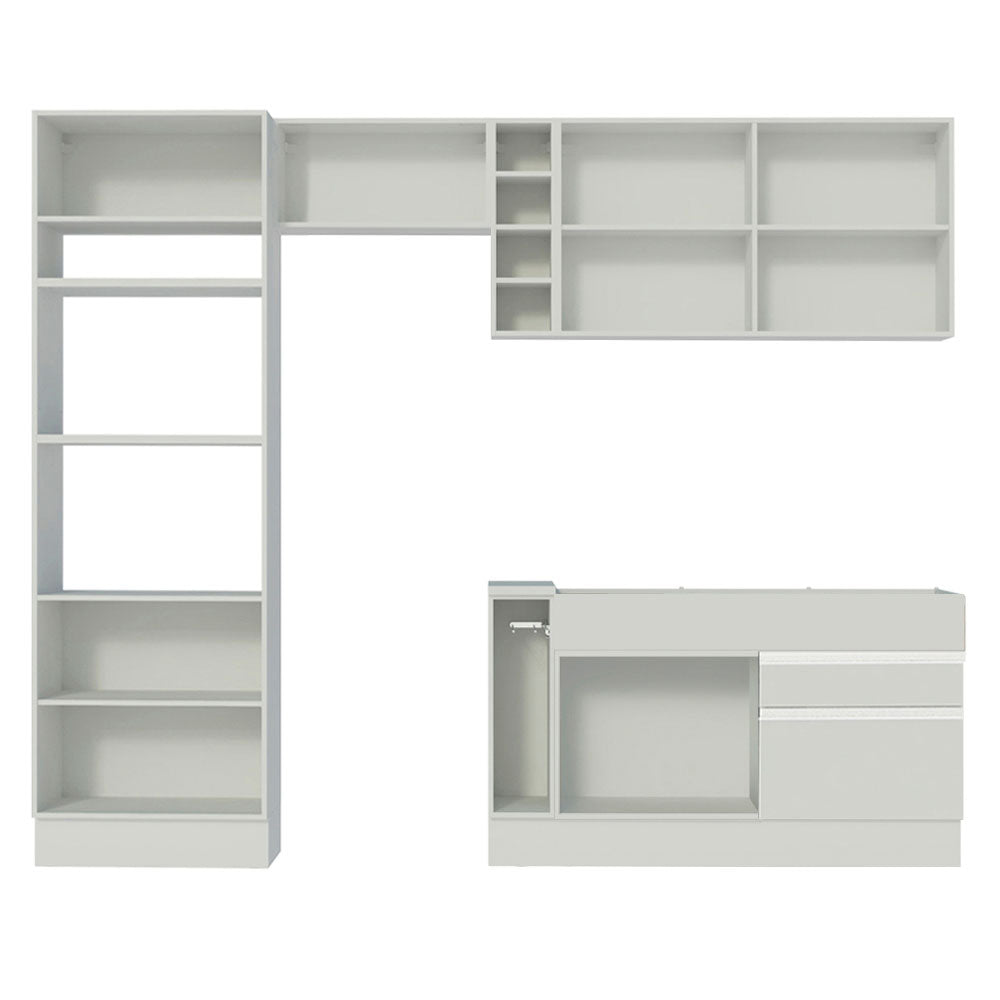 Armário de Cozinha Completa 270cm Branco Jade Madesa 09
