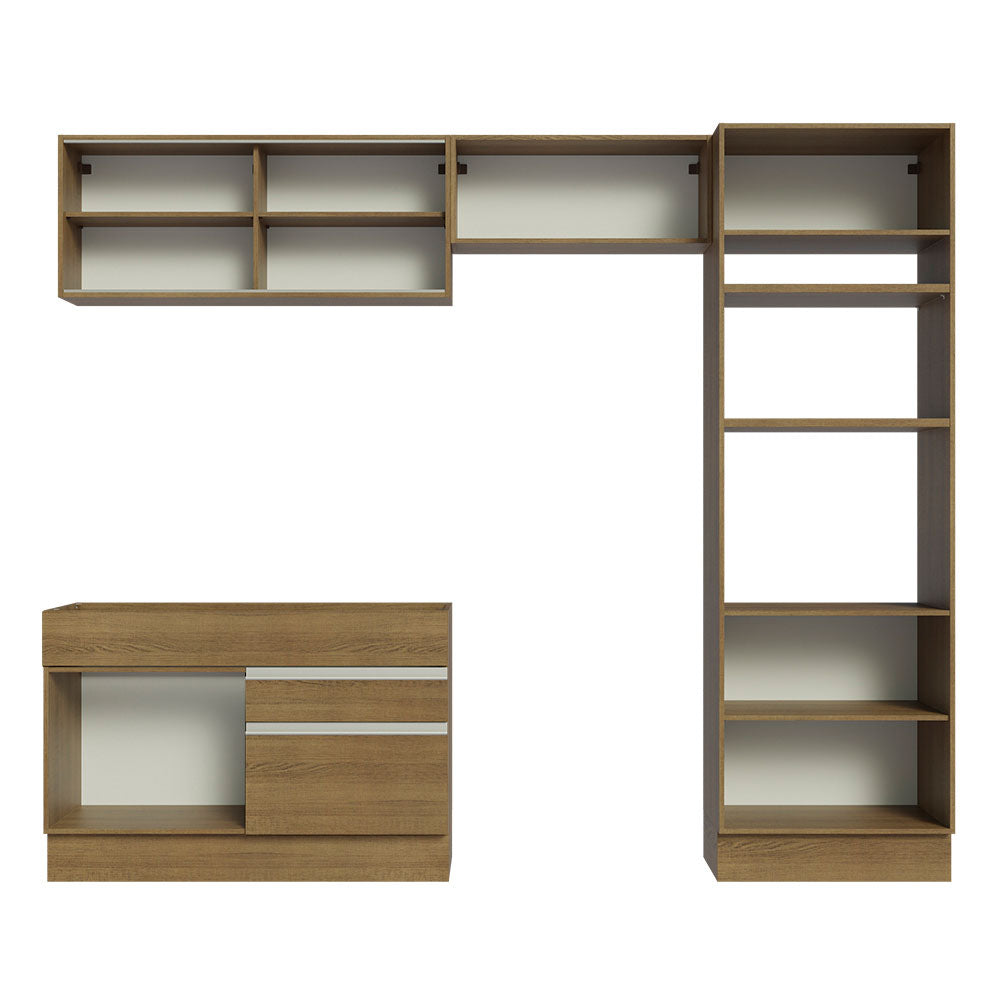Armário de Cozinha Completa 270cm Rustic Glamy Madesa 12