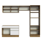 Armário de Cozinha Completa 270cm Rustic/Branco Glamy Madesa 12