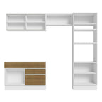 Armário de Cozinha Completa 270cm Branco/Rustic Glamy Madesa 12