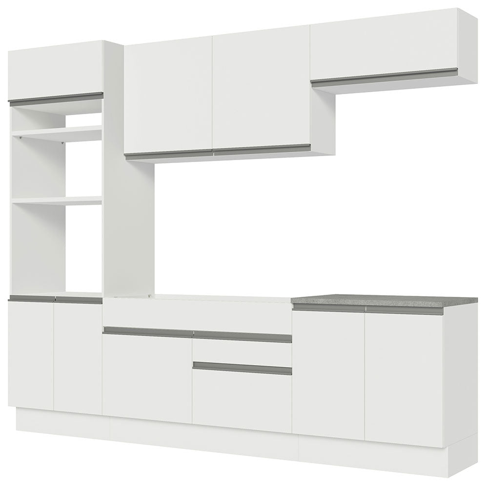 Armário de Cozinha Completa 270cm Branco Glamy Madesa 13