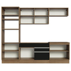 Armário de Cozinha Completa 270cm Rustic/Preto Glamy Madesa 13