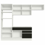 Armário de Cozinha Completa 270cm Branco/Preto Glamy Madesa 14