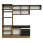 Armário de Cozinha Completa 270cm Rustic/Preto Glamy Madesa 15