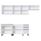 Armário de Cozinha Completa 280cm Branco Marcela Madesa 03SR
