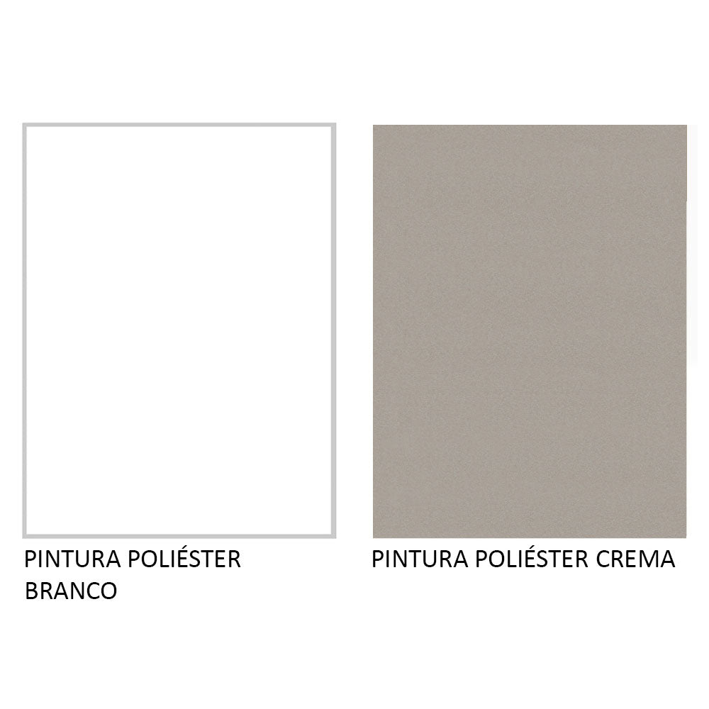 Armário de Cozinha Completa 290cm Branco/Branco/Crema Safira Madesa 03