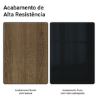 Armário de Cozinha Compacta 190 x 60 cm Rustic/Preto Lux Madesa 02