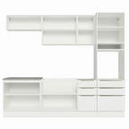 Armário de Cozinha Completa 260 x 60 cm Branco Veludo Lux Madesa 08