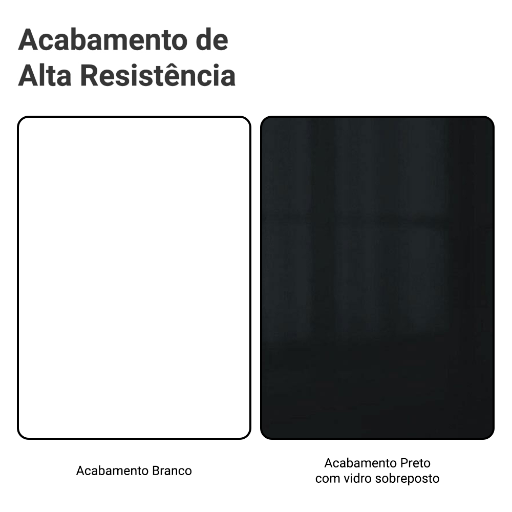 Armário de Cozinha Completa 270 x 60 cm Branco/Preto Lux Madesa 08