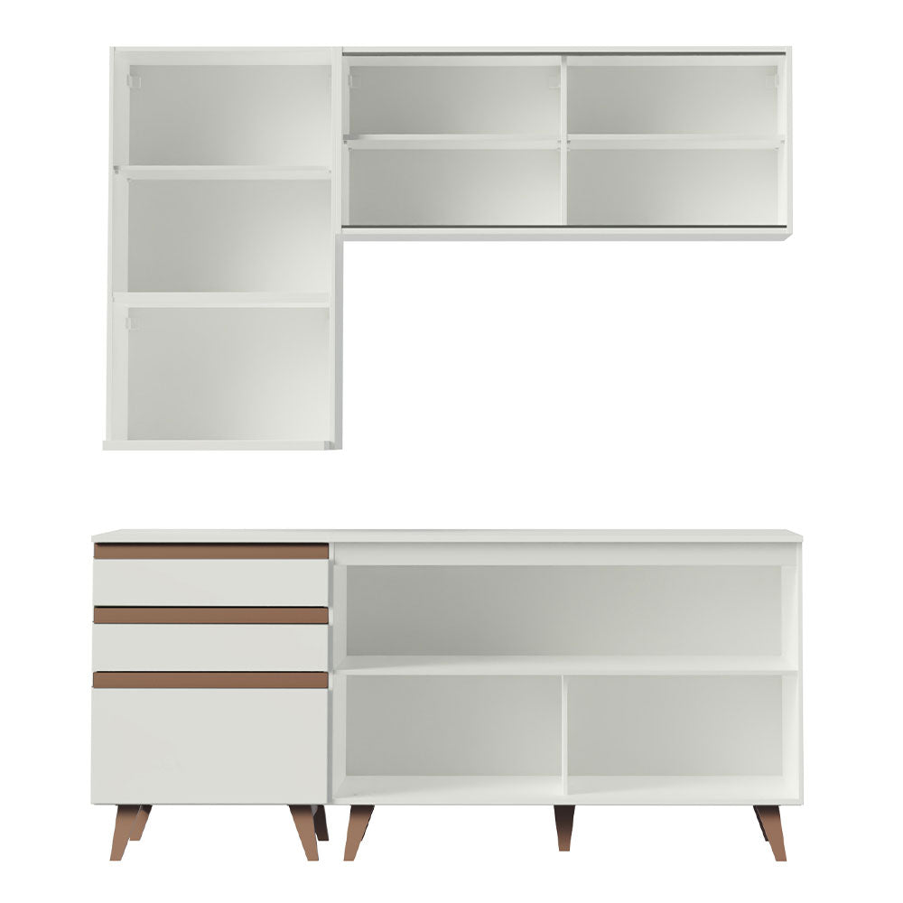 Armário de Cozinha Compacta 180cm Branco Reims Madesa 02