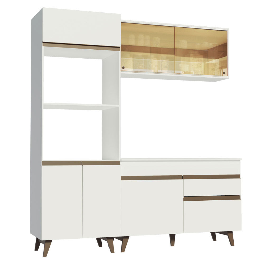 Armário de Cozinha Compacta 190cm Branco Reims Madesa 02