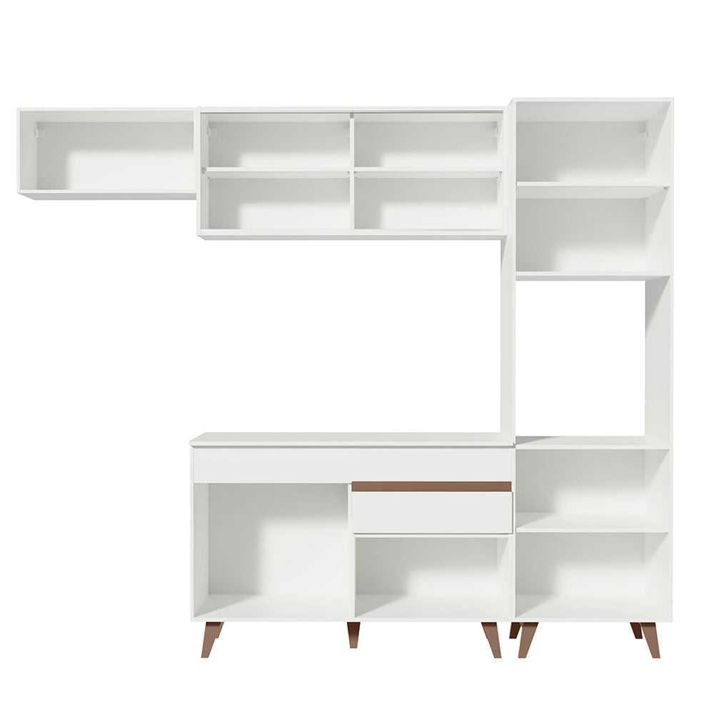 Armário de Cozinha Completa 250cm Branco Reims Madesa 03