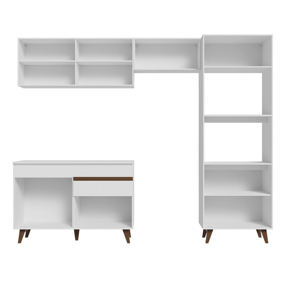Armário de Cozinha Completa 260cm Branco Reims Madesa 09