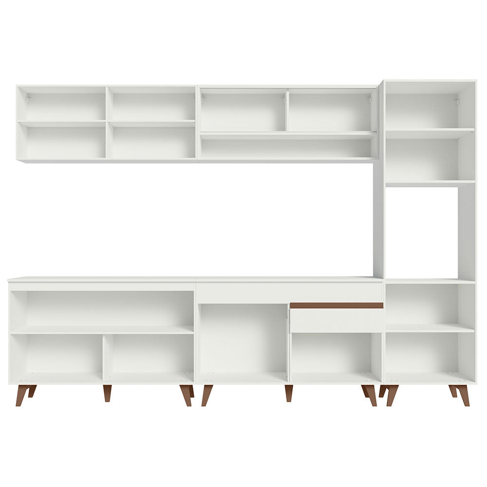 Armário de Cozinha Completa 300cm Branco Reims Madesa 02