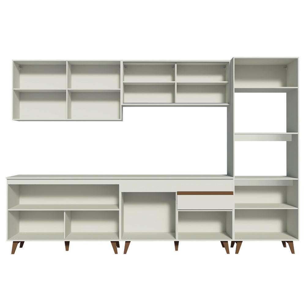 Armário de Cozinha Completa 310cm Branco Reims Madesa 01