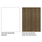 Armário de Cozinha Completa 100% MDF 250 cm Branco/Rustic/Crema Smart Madesa 02